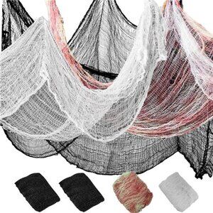 Halloween Creepy Cloth 4pcs Black White Blood Red Halloween Spooky